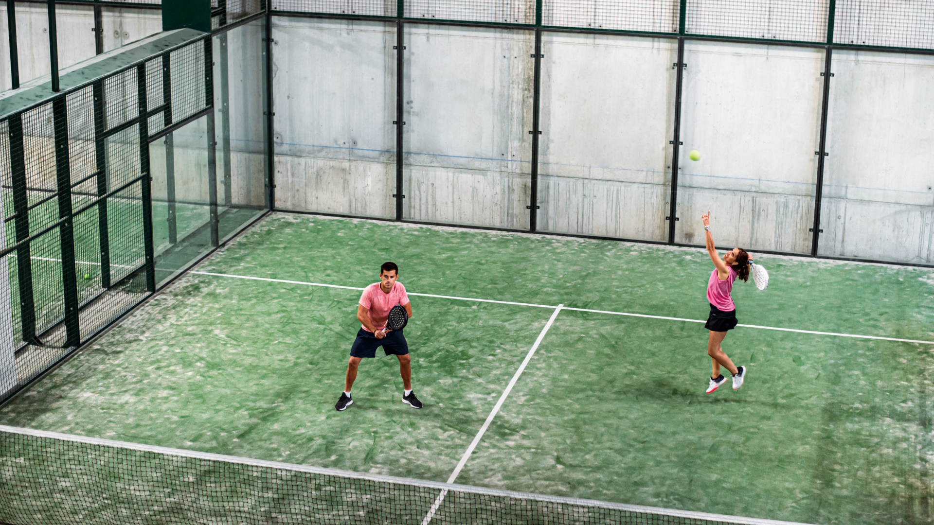 vista aerea de una pista de padel